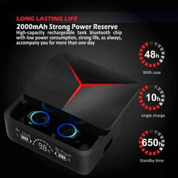 m90 earbuds with 26 hours playback lightweight led indicators original imagn7zqz6hz3arh