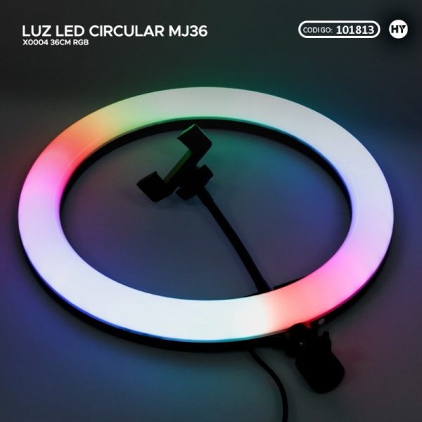 luz led circular mj36 de 36cm rgb led soft ring light