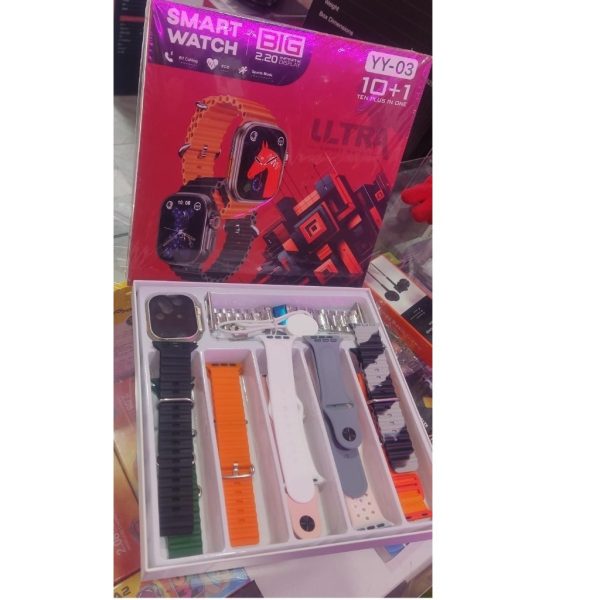 ⁦ساعة ذكية YY-03 مع 10 كساتك⁩ - الصورة ⁦3⁩