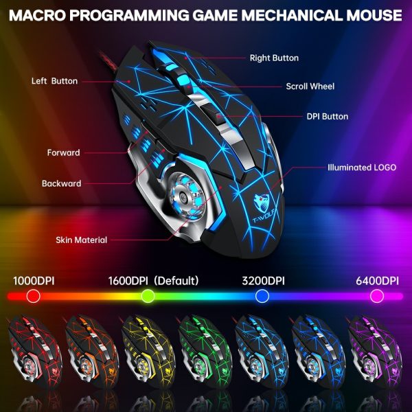 ⁦كيبورد وماوس GAMING للهاتف T-WOLF TF950⁩ - الصورة ⁦3⁩