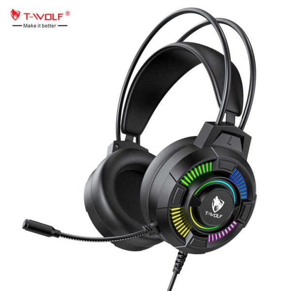 ⁦سماعات سلكية T-WOLF H140 GAMING⁩ - الصورة ⁦2⁩