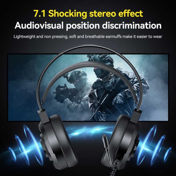 ⁦سماعات سلكية T-WOLF H140 GAMING⁩ - الصورة ⁦4⁩