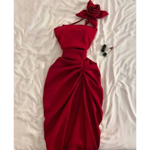 ⁦فستان نسائي كريب سكوبا⁩ - الصورة ⁦1⁩