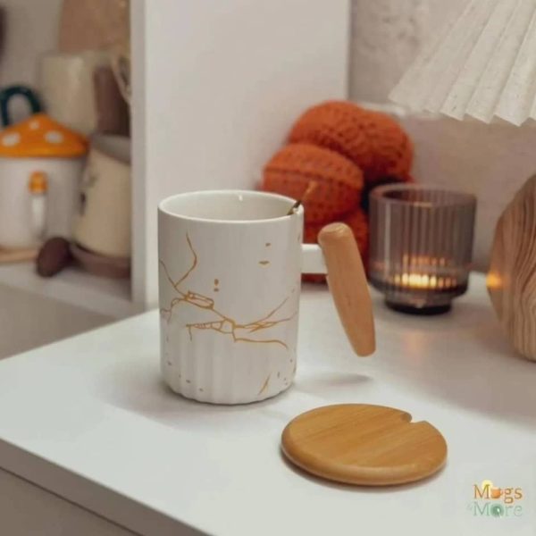⁦كوب سيراميك حراري مع غطاء⁩ - الصورة ⁦2⁩