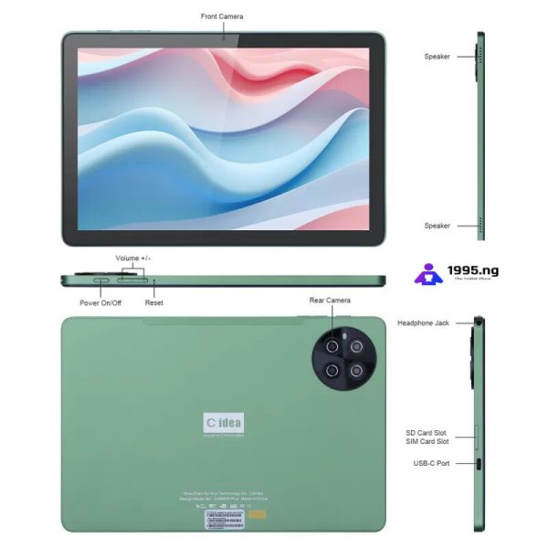 ⁦تابلت C idea 10.1 بوصة CM8800 +⁩ - الصورة ⁦3⁩
