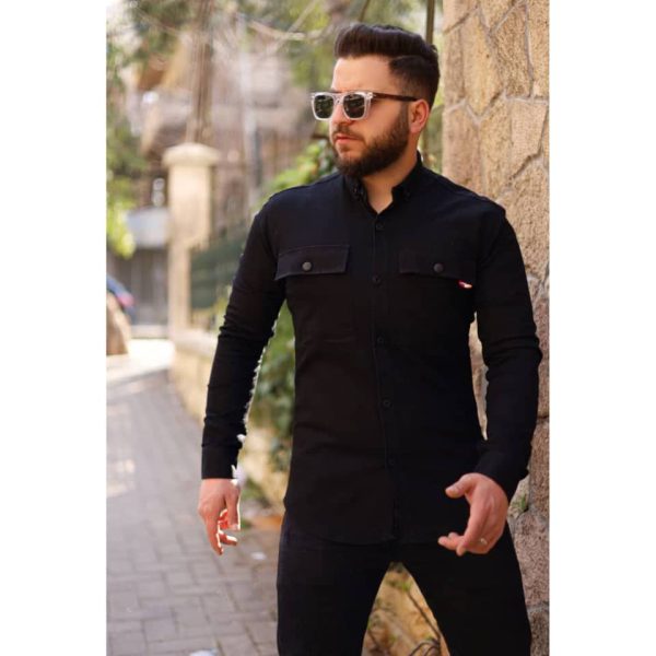 ⁦قميص رجالي جينز⁩ - الصورة ⁦3⁩