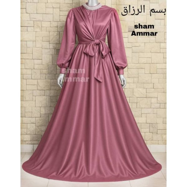 ⁦فستان نسائي ساتان⁩ - الصورة ⁦3⁩