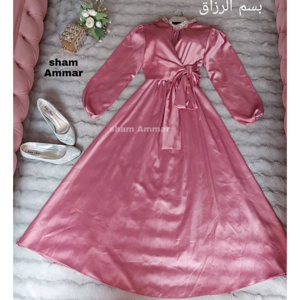 ⁦فستان نسائي ساتان⁩ - الصورة ⁦4⁩