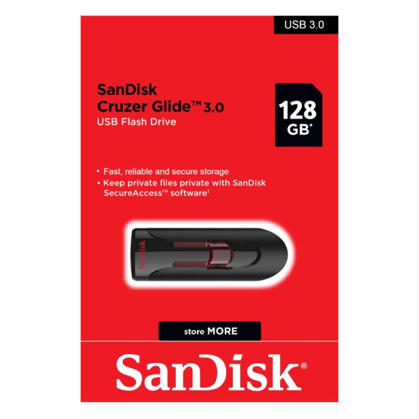 ⁦فلاشة SANDISK 128GB USB3.0⁩ - الصورة ⁦2⁩