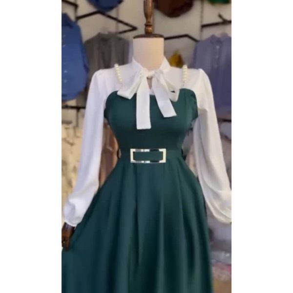 ⁦فستان نسائي كريب سكوبا⁩ - الصورة ⁦5⁩