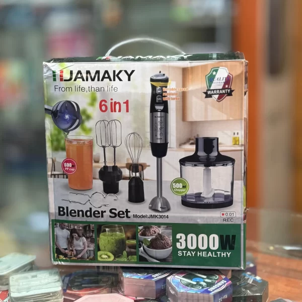 ⁦عرض خاص: عدة خلاط 6+1 JAMAKY 3014 مع هدية لفافة يبرق DOLMER⁩ - الصورة ⁦1⁩