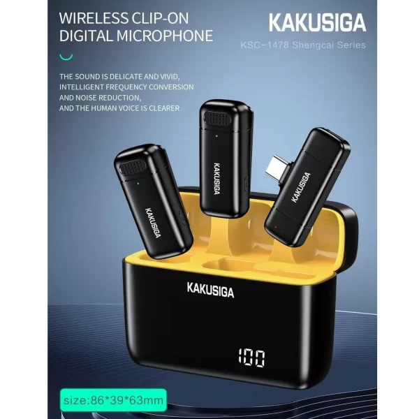 ⁦مايكروفون وايرليس احترافي KAKUSIGA⁩ - الصورة ⁦3⁩