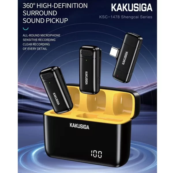⁦مايكروفون وايرليس احترافي KAKUSIGA⁩ - الصورة ⁦4⁩