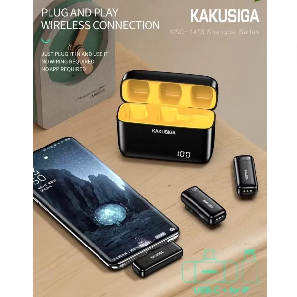 ⁦مايكروفون وايرليس احترافي KAKUSIGA⁩ - الصورة ⁦5⁩