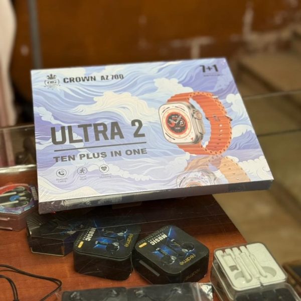 ⁦ساعة ذكية مع سبع كساتك CROWN AZ⁩ - الصورة ⁦1⁩