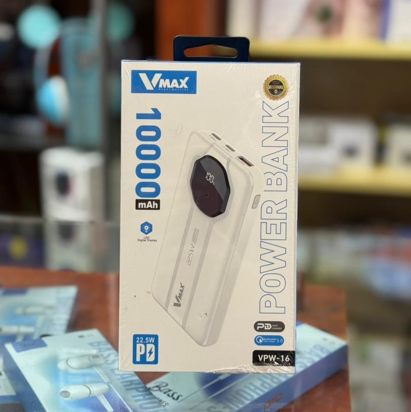 3363 بور بانك VMAX 10000 ميلي أمبير يدعم الشحن السريع 22.5 واط - الصورة 1