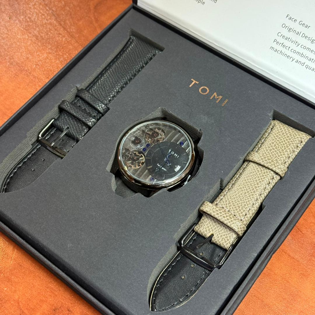 3556 ساعة رجالية TOMI بكج كامل - الصورة 1