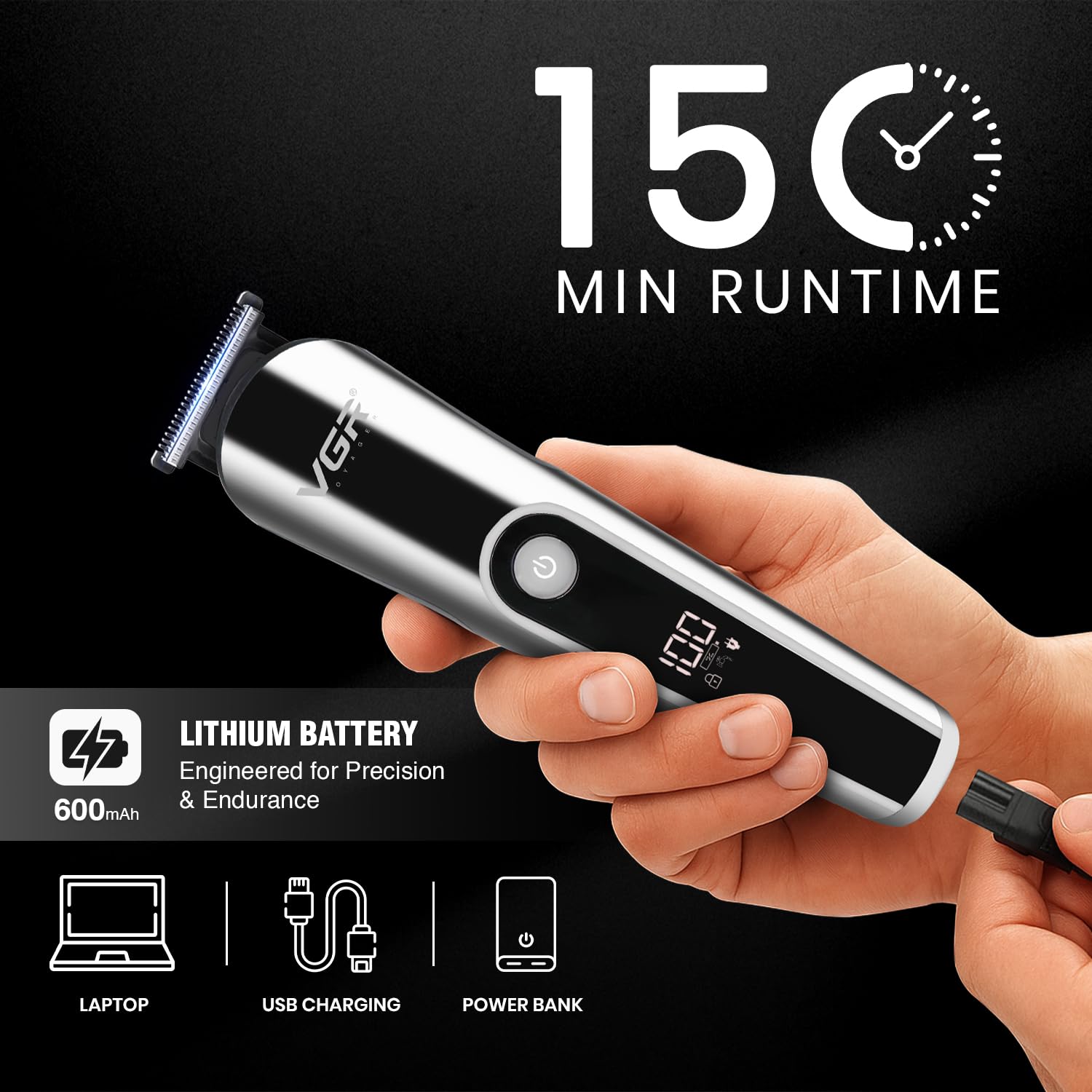 3789 ماكينة حلاقة رجالية VGR V-107 - الصورة 1