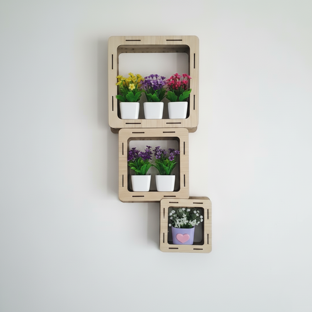 Gemini_Generated_Image_6429y66429y66429 رفوف خشبية 3قطع - الصورة 1