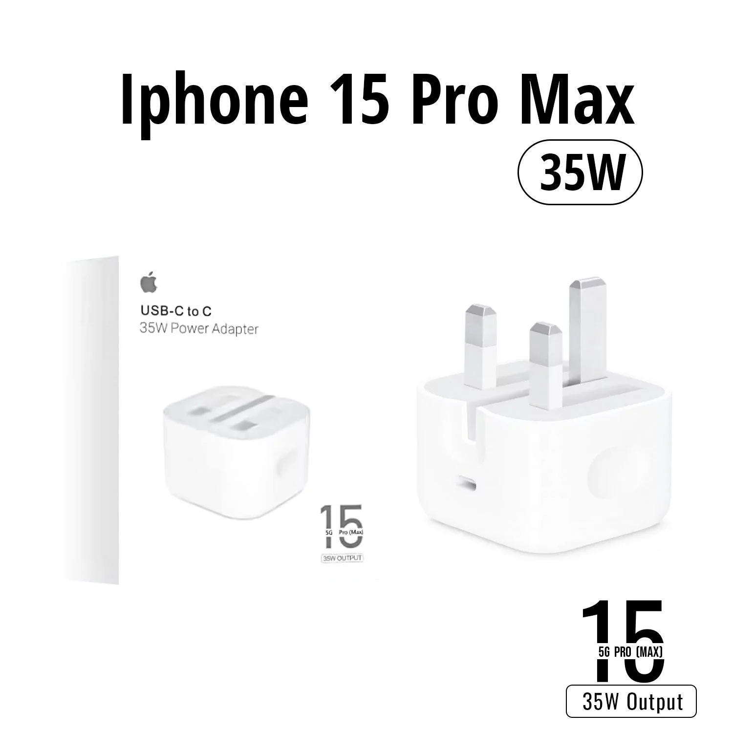 4018 رأسية APPLE IPHONE 15 PRO MAX 35 WATT - الصورة 1